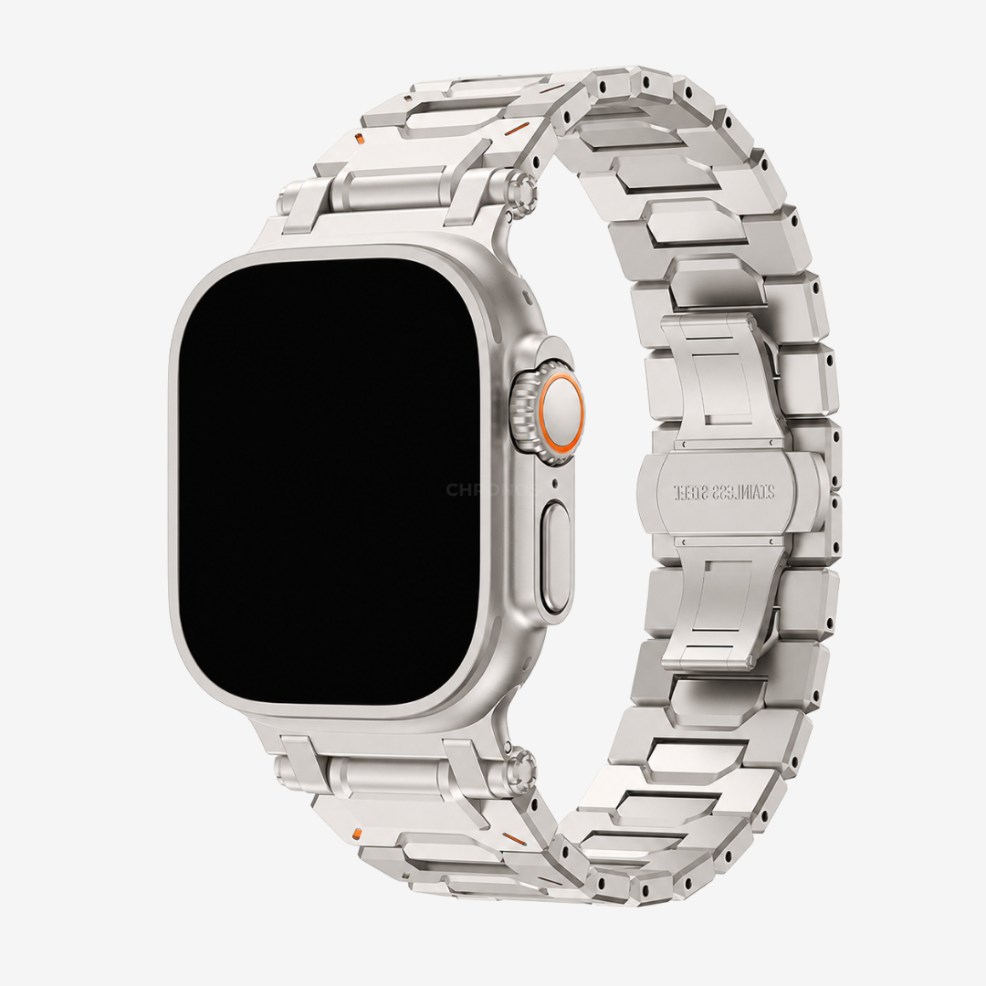 Apple Watch Band - Steel Titanium - Platinum / 44/45/46/49mm - Watch Band