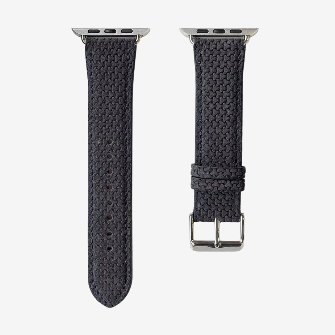 Apple Watch Band - Textured Genuine Leather - Anthracite Grey / Money / 44/45/46/49mm - Watch Band