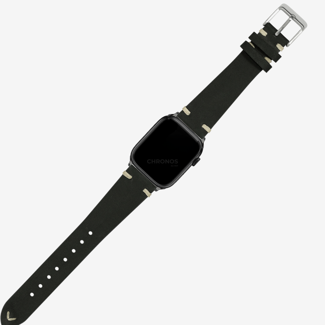 Apple Watch Band - Vintage Knotted - Nubuck Leather - Black - Watch Band