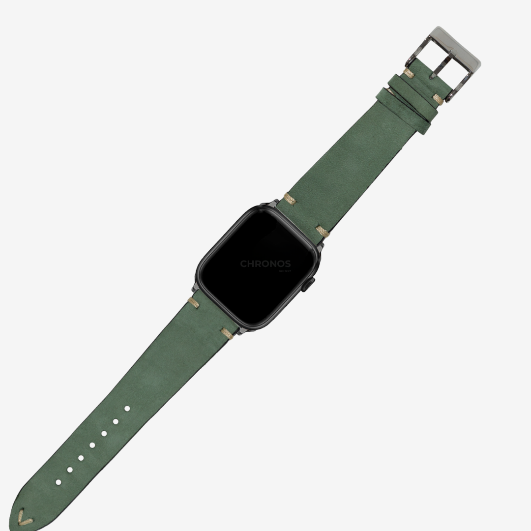 Apple Watch Band - Vintage Knotted - Nubuck Leather - Green - Watch Band