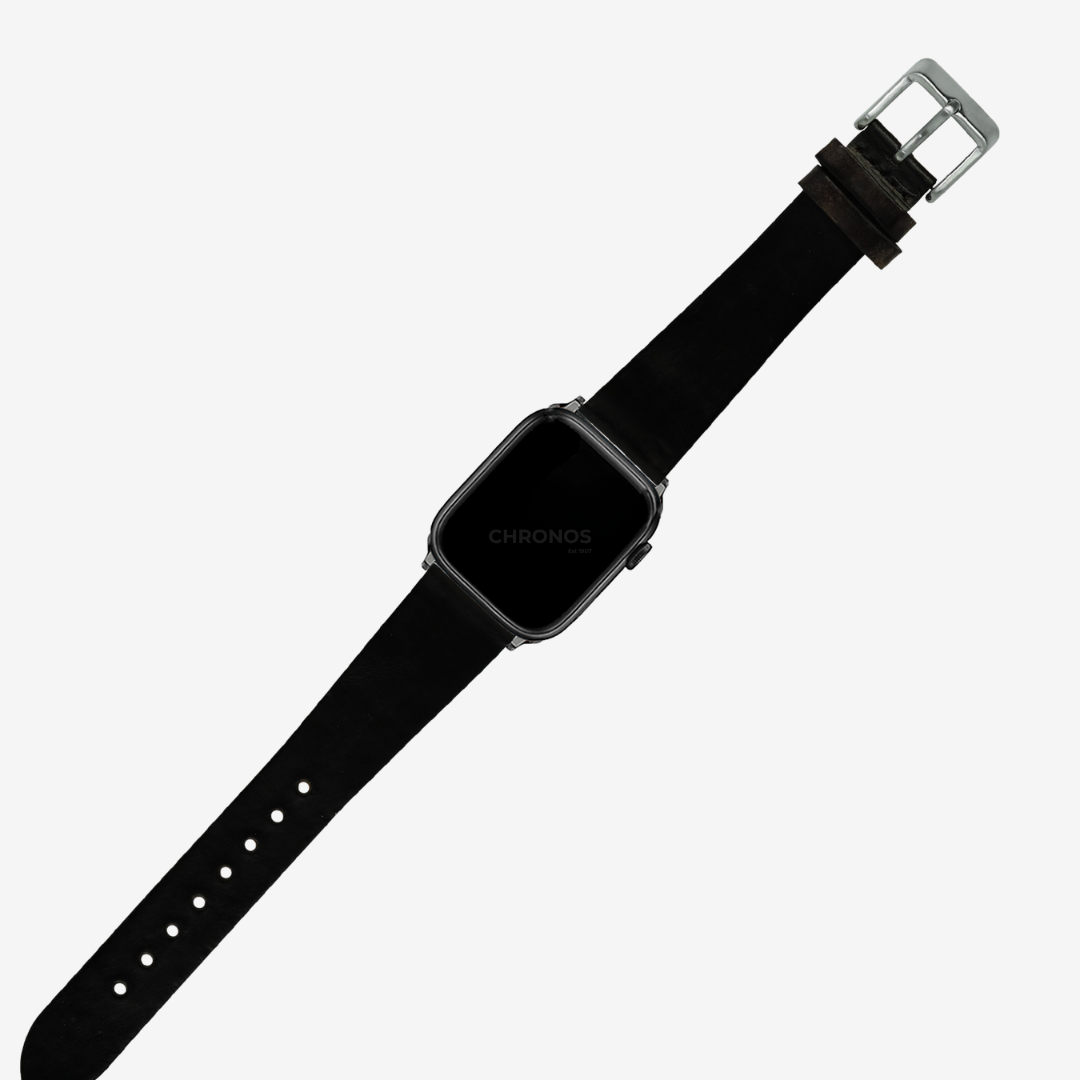 Apple Watch Band - Vintage Leather - Smoke Black - Watch Band