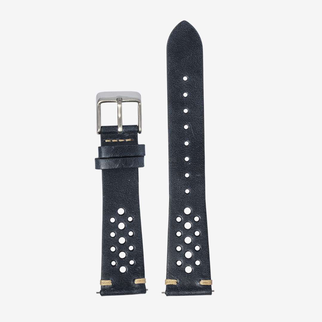 Apple Watch Band - Vintage Rally Leather - Navy Blue - Watch Band