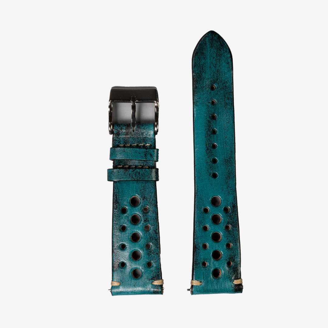 Apple Watch Band - Vintage Rally Leather - Petrol Blue - Watch Band