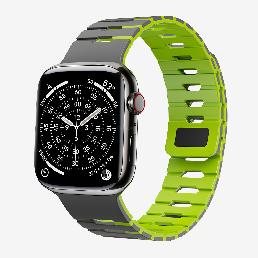 Arc Dual-Tone Sport Apple Watch Band - Gray Neon Green / 42mm/41mm/40mm - Watch Band