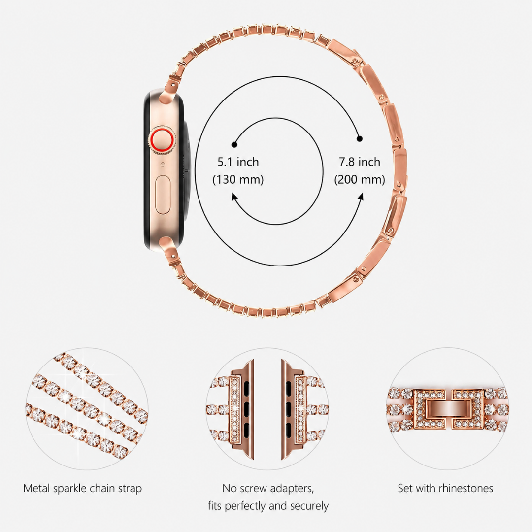 Bling Diamond Link Bracelet - Watch Band