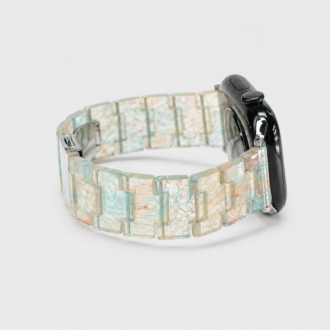 Carrara Marble Resin Link Strap - Watch Band