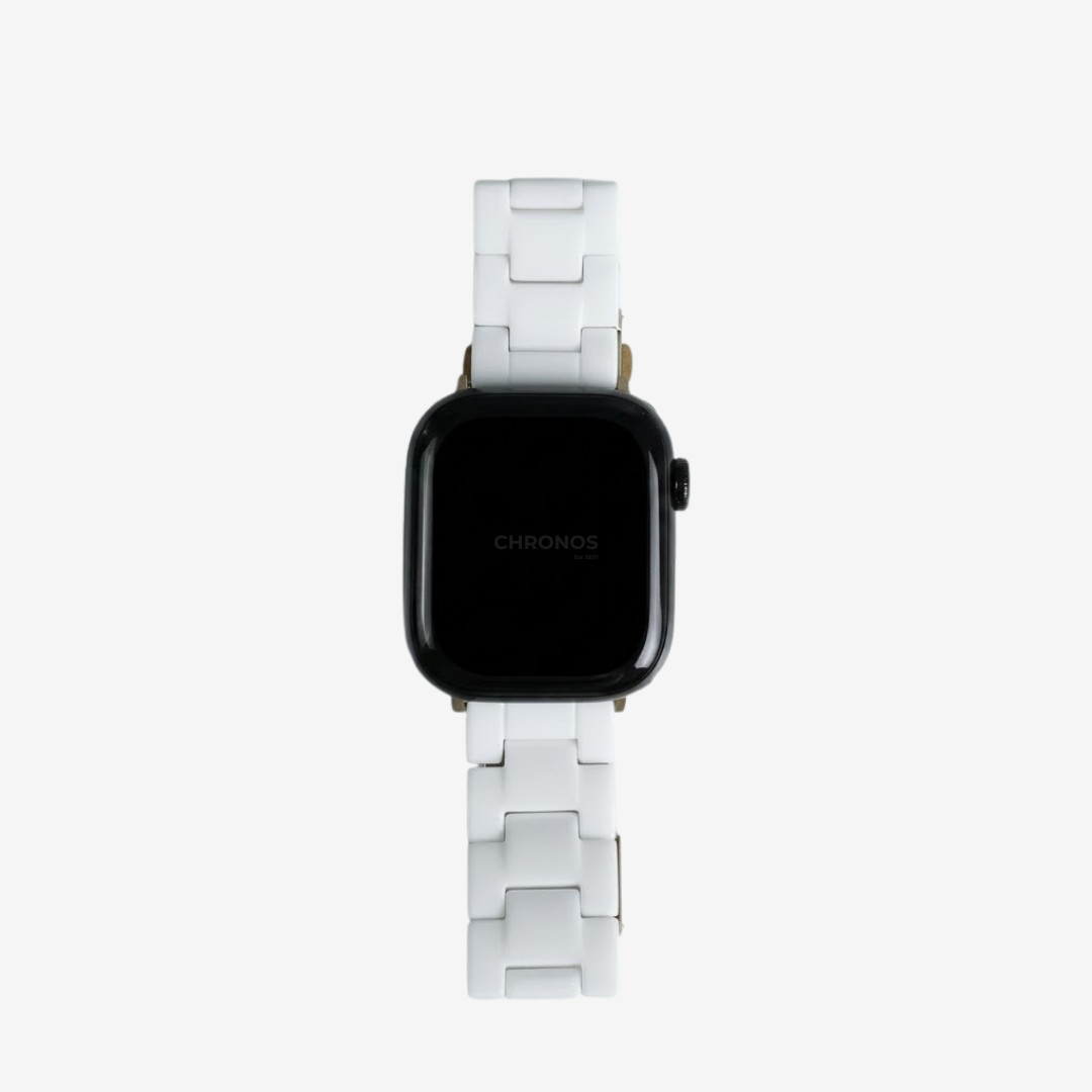 Carrara Marble Resin Link Strap - Watch Band