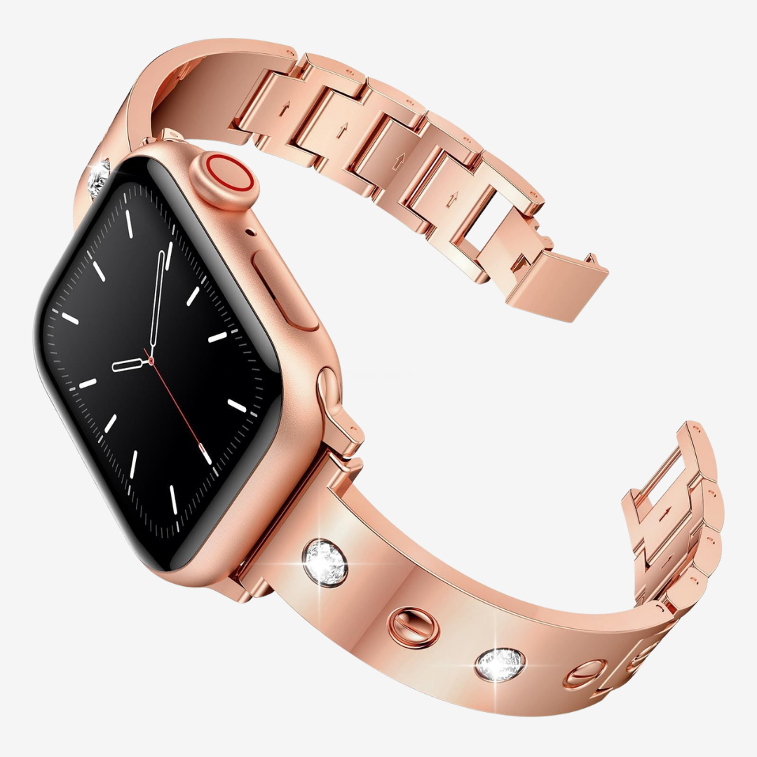 Diamond-studded metal buckle Bracelet For Apple Watch - Watch Band