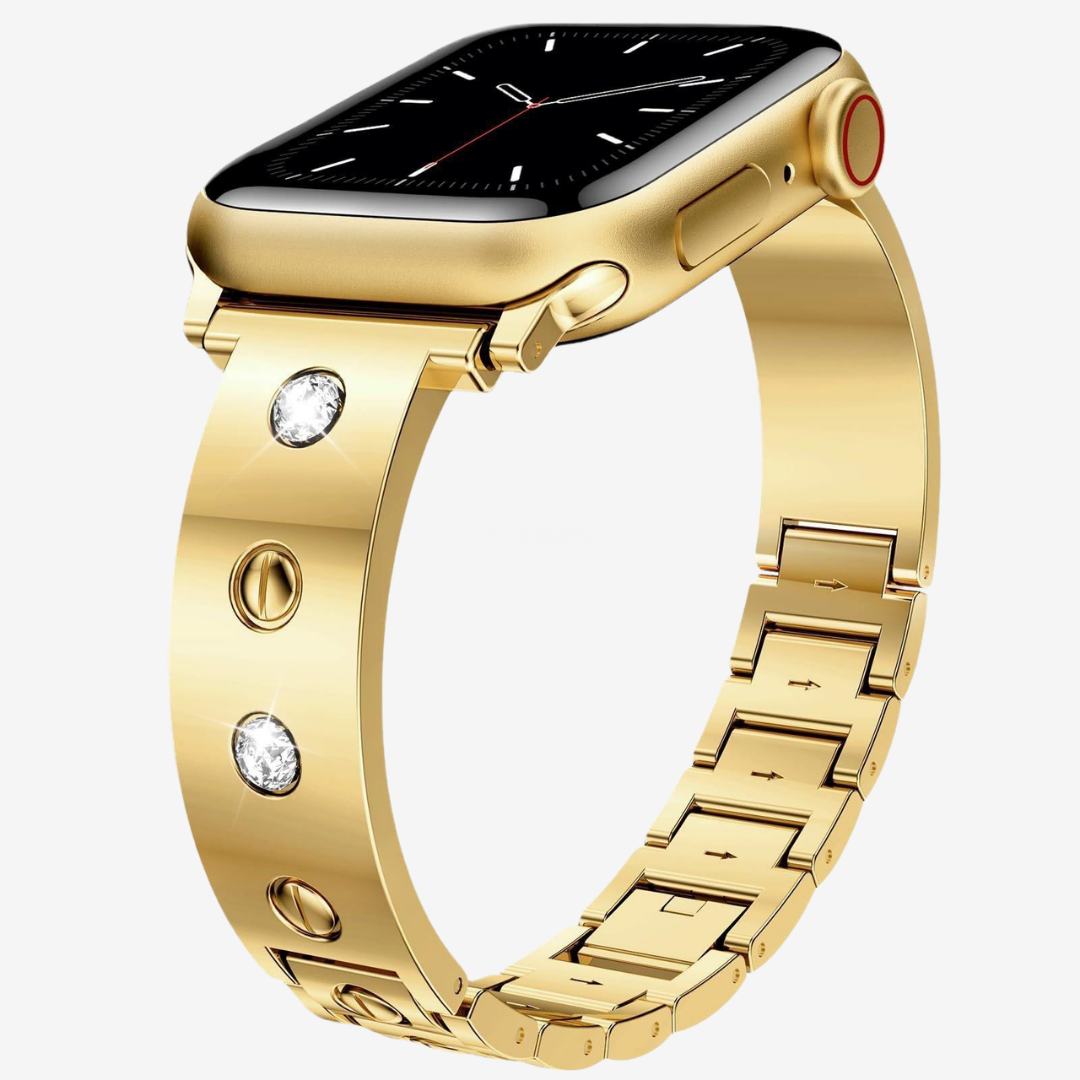 Diamond-studded metal buckle Bracelet For Apple Watch - Watch Band