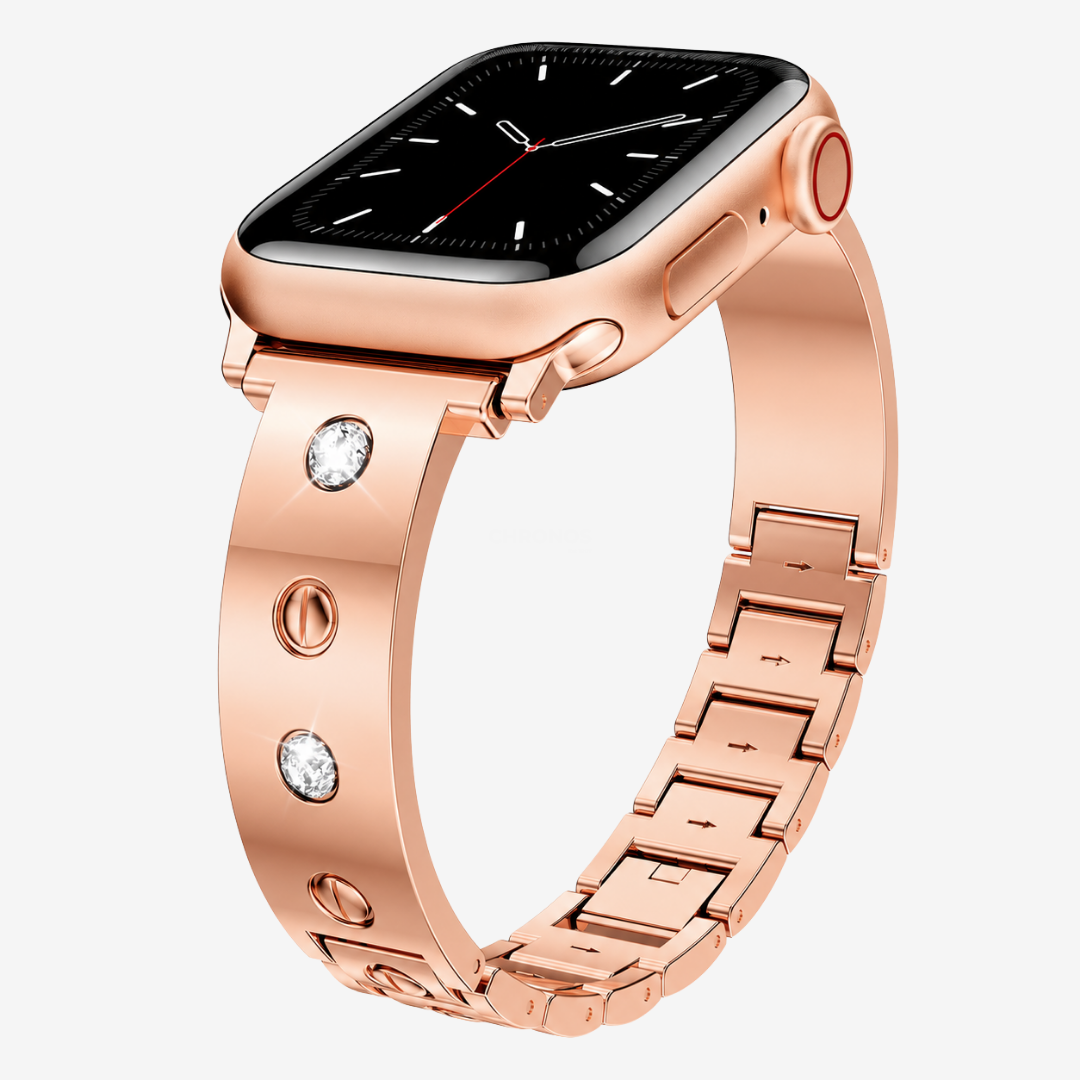Diamond-studded metal buckle Bracelet For Apple Watch - Watch Band