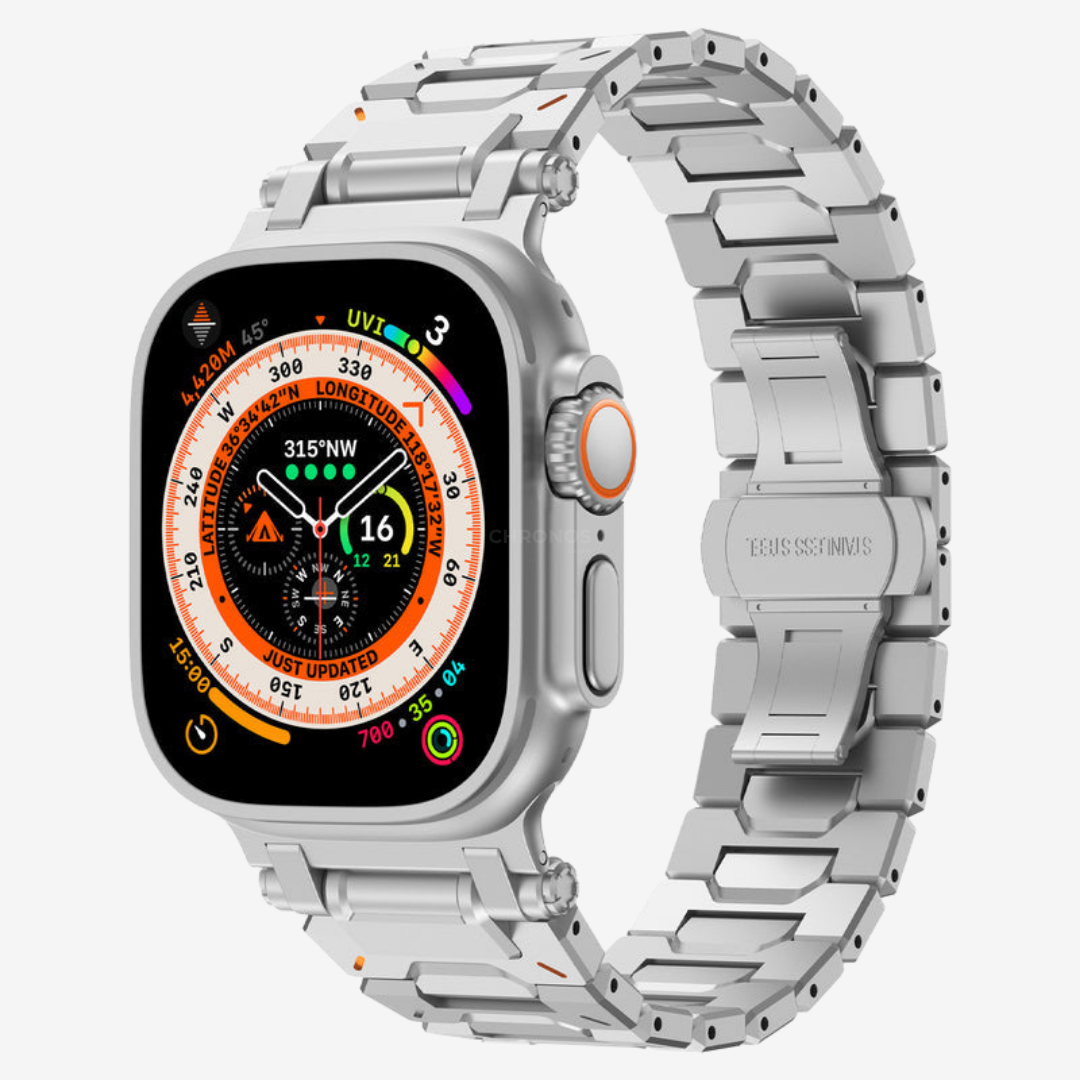 Explorer Stainless Steel Band - Silver / 46mm/45mm/44mm - Watch Band