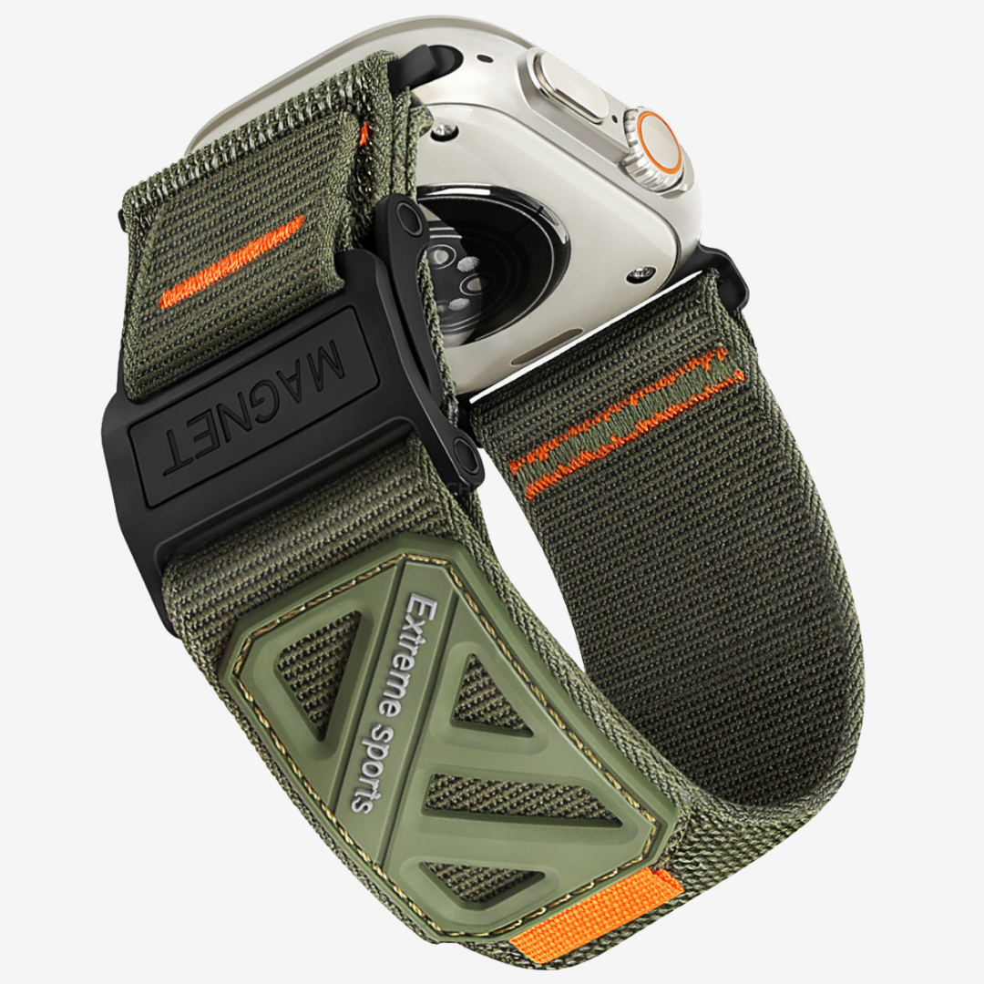 Extreme Nylon Magnetic Band For Apple Watch - Green / 49mm - Watch Band