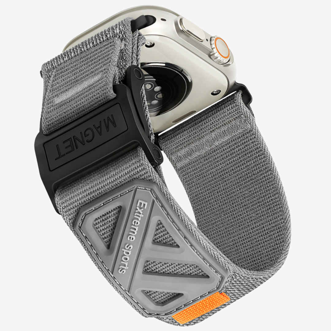 Extreme Nylon Magnetic Band For Apple Watch - Grey / 49mm - Watch Band