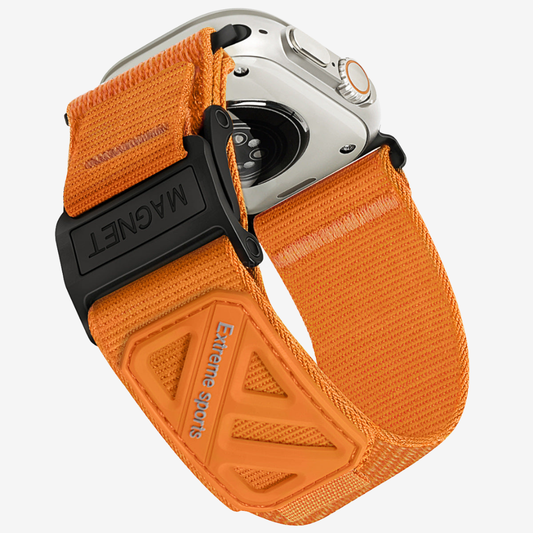 Extreme Nylon Magnetic Band For Apple Watch - Orange / 49mm - Watch Band