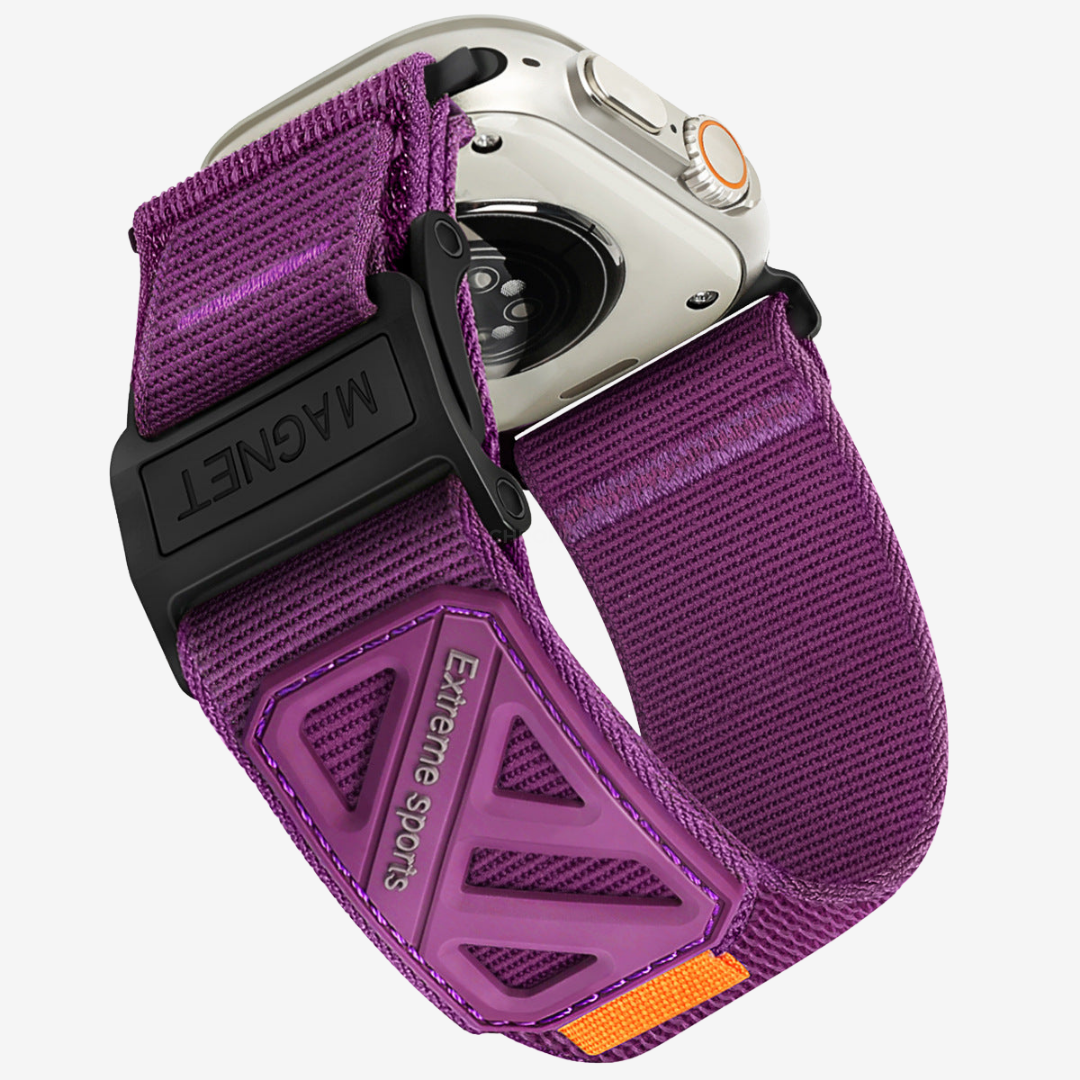 Extreme Nylon Magnetic Band For Apple Watch - Purple / 49mm - Watch Band
