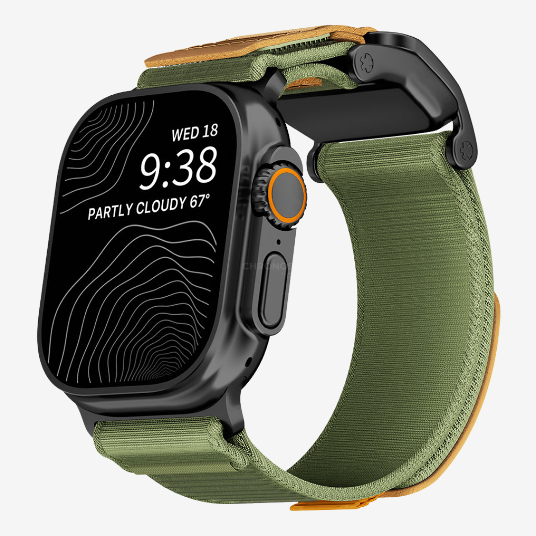 Fearless 2.0 | Tactical Magnetic Nylon Band - Green-Black Buckle / 49mm - Watch Band