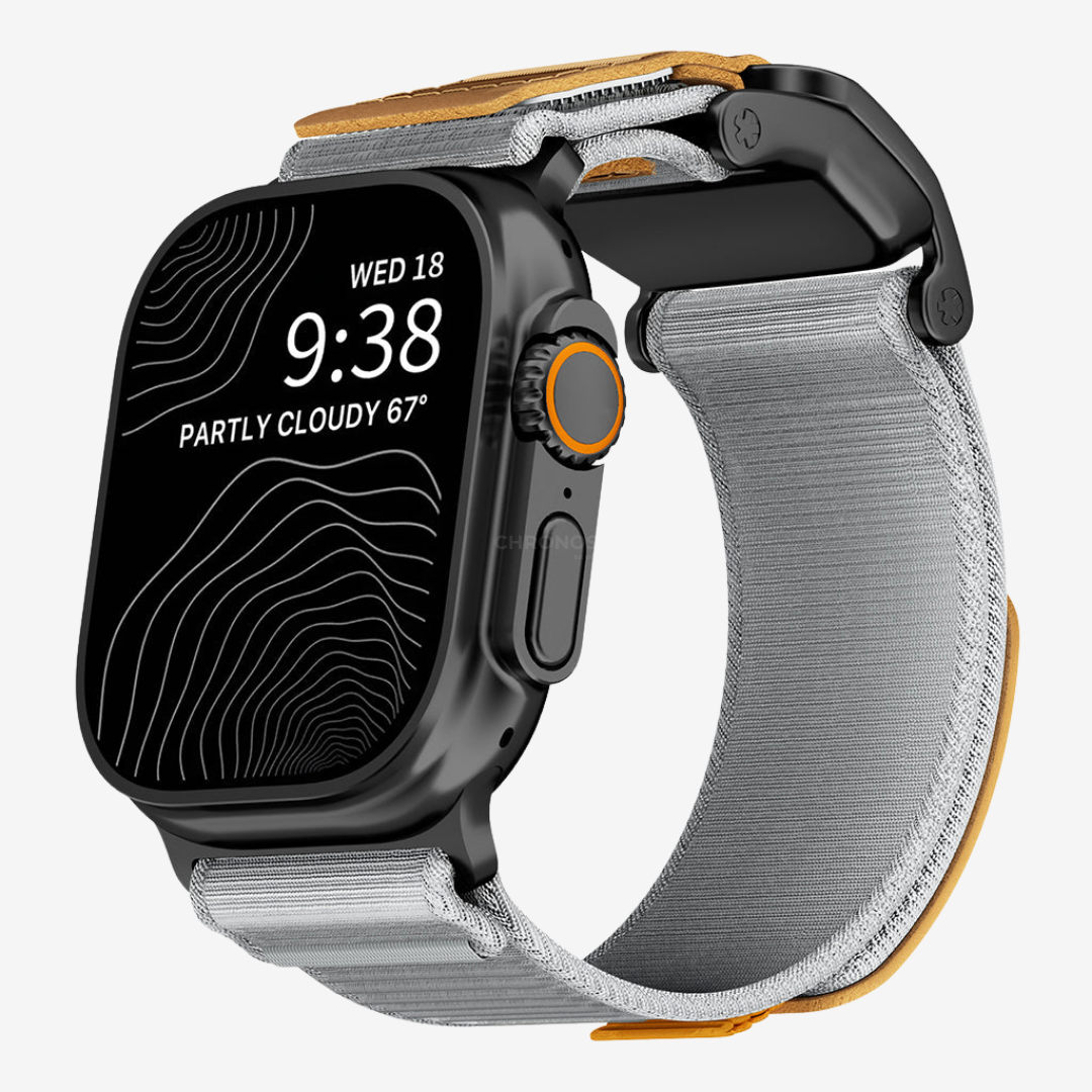 Fearless 2.0 | Tactical Magnetic Nylon Band - Grey-Black Buckle / 49mm - Watch Band