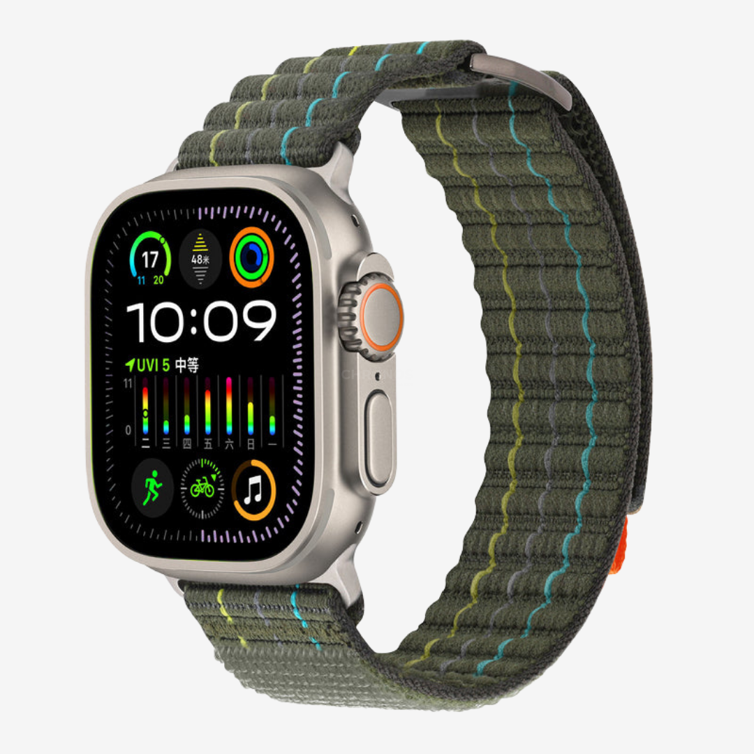 FOCUS Trail Loop Nylon Band For Apple Watch - Green / 49mm/46mm/45mm/44mm - Watch Band