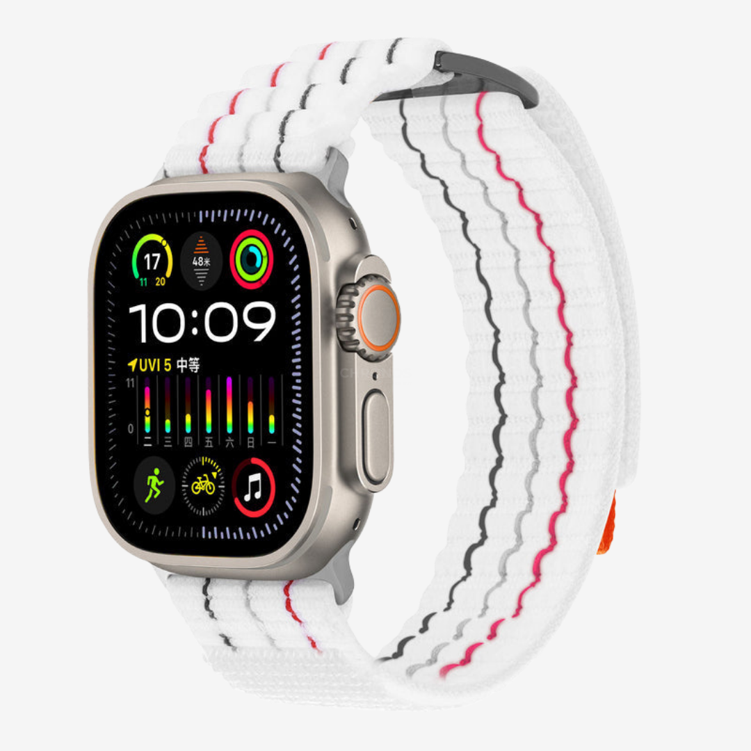 FOCUS Trail Loop Nylon Band For Apple Watch - White / 49mm/46mm/45mm/44mm - Watch Band