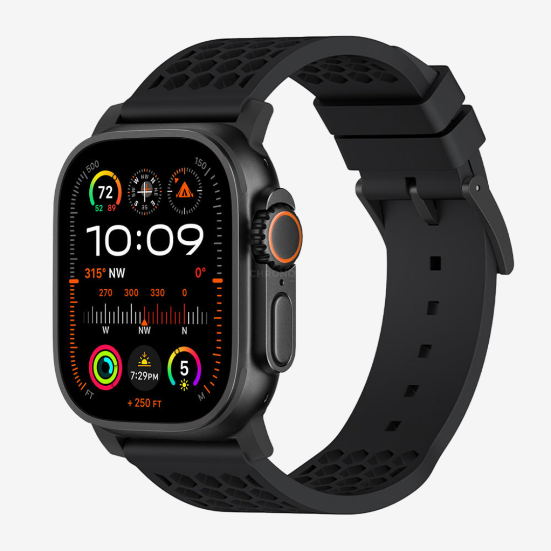 Football X Sport Band - Black-Black Buckle / 49mm - Watch Band