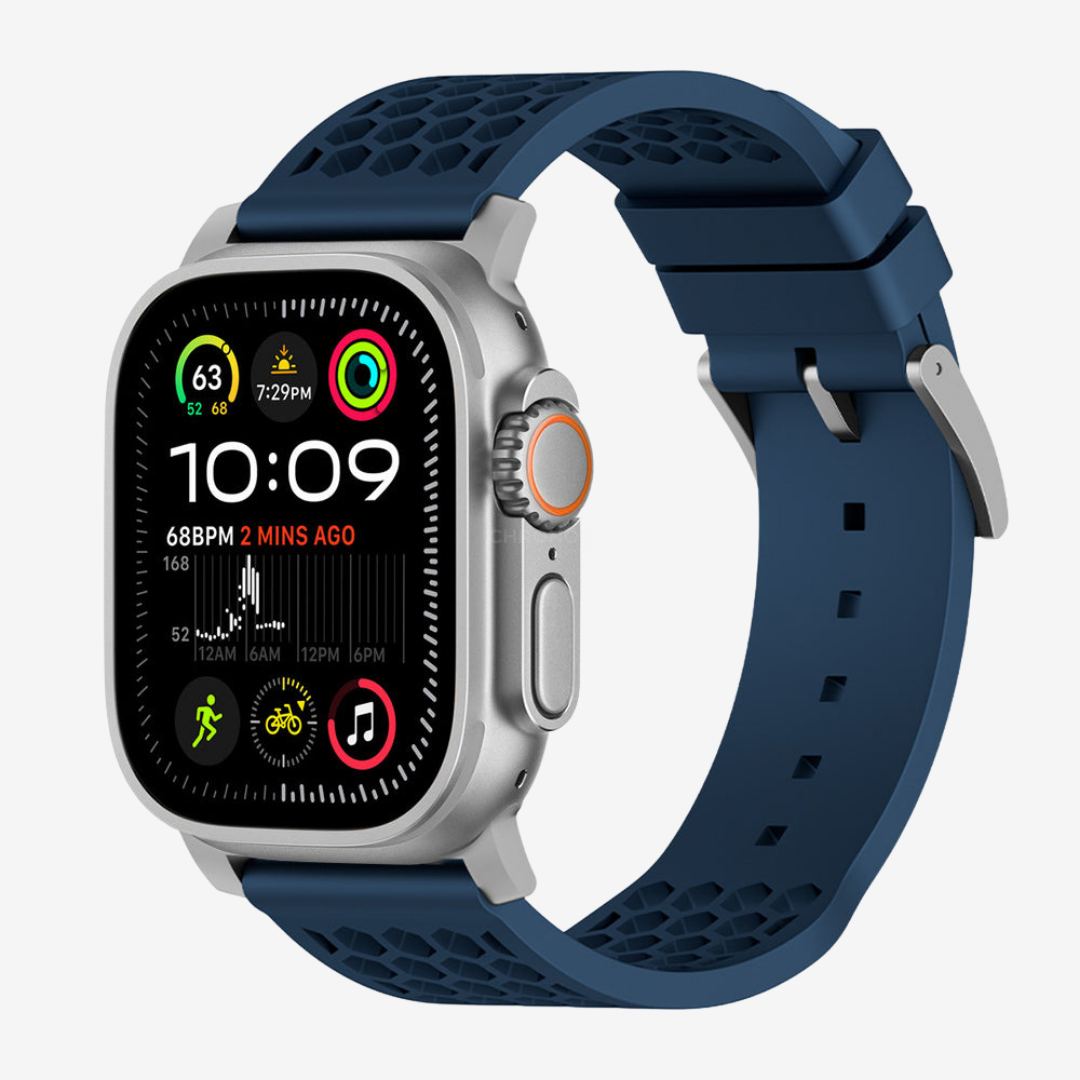 Football X Sport Band - Blue-Silver Buckle / 49mm - Watch Band