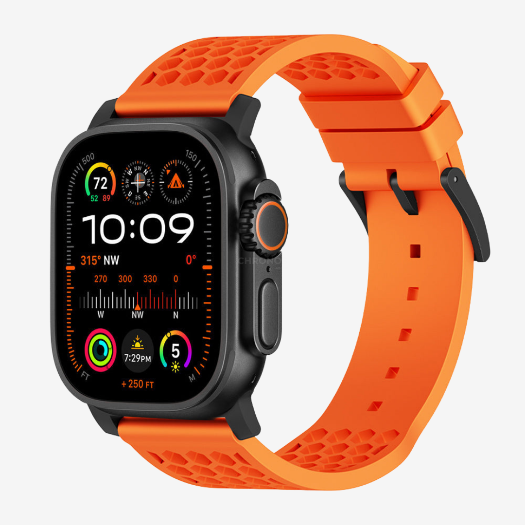 Football X Sport Band - Orange-Black Buckle / 49mm - Watch Band