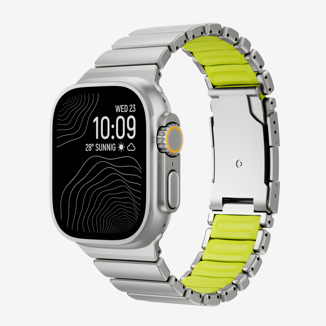 GEMINI Titanium Band - Titanium Neon Green / 46mm/45mm/44mm - Watch Band