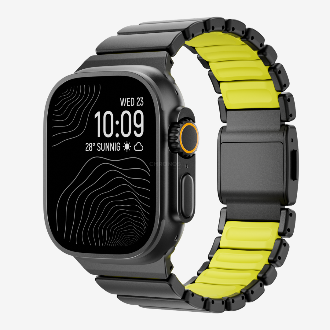 GEMINI Titanium Band Pro - Black Neon Green / 46mm/45mm/44mm - Watch Band