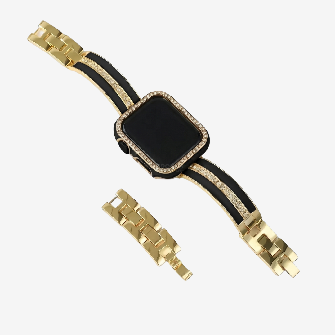 Glimmer Bracelet For Apple Watch - Black-Gold / 49mm/46mm/45mm/44mm - Watch Band