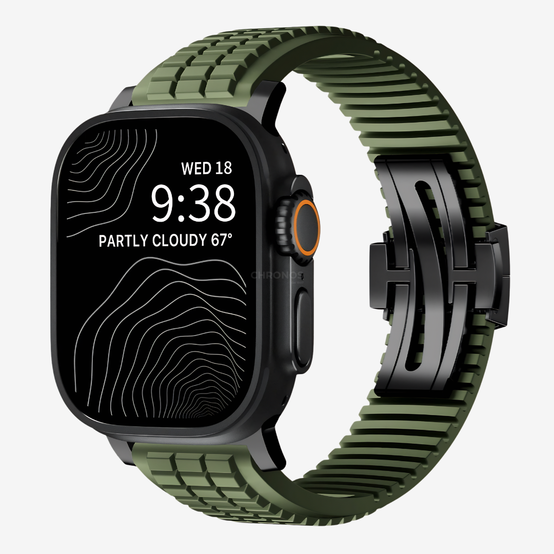 GR Modern Band Upgraded Version For Apple Watch - Green Band-Black Buckle / 49mm - Watch Band