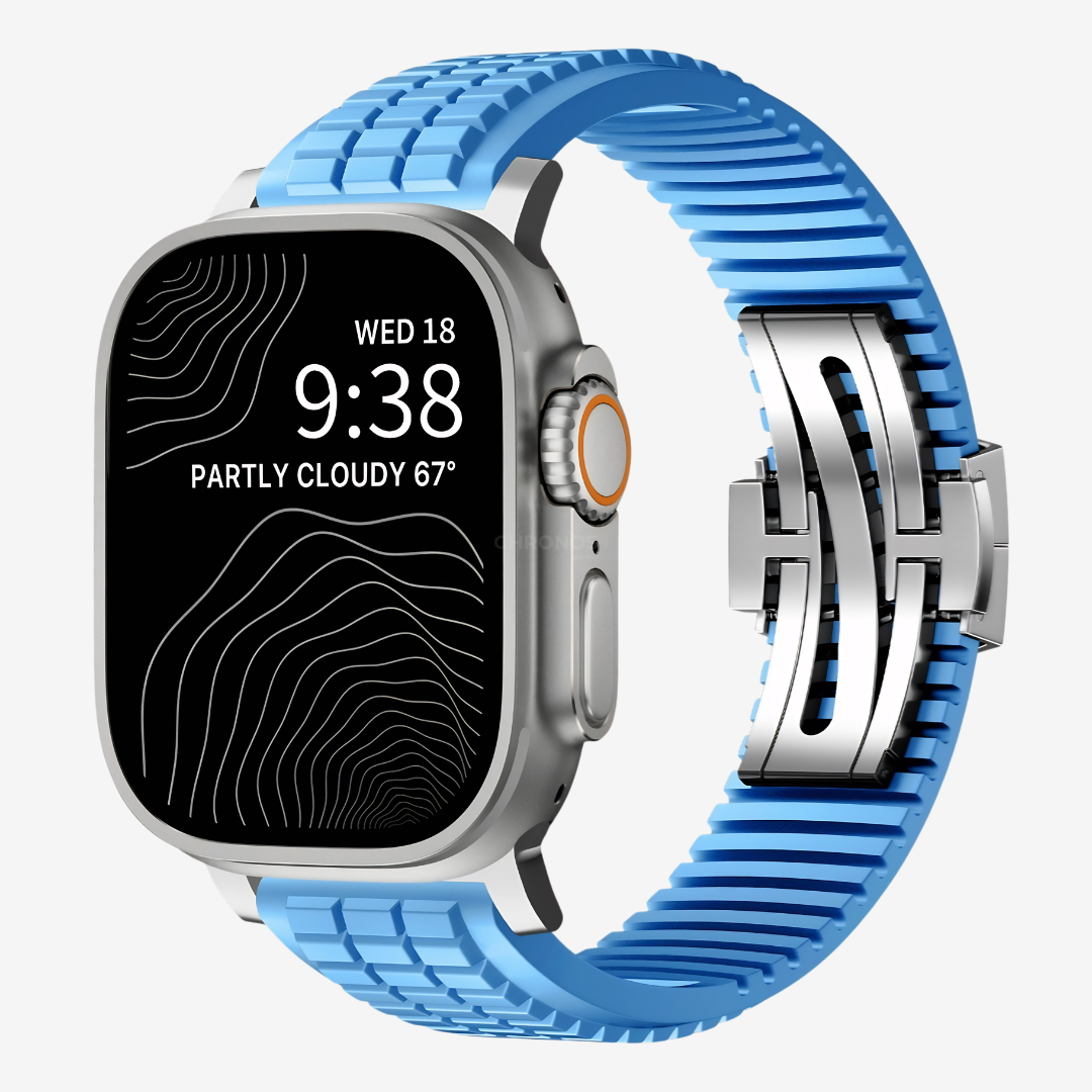 GR Modern Band Upgraded Version For Apple Watch - Turquoise Band-Silver Buckle / 49mm - Watch Band