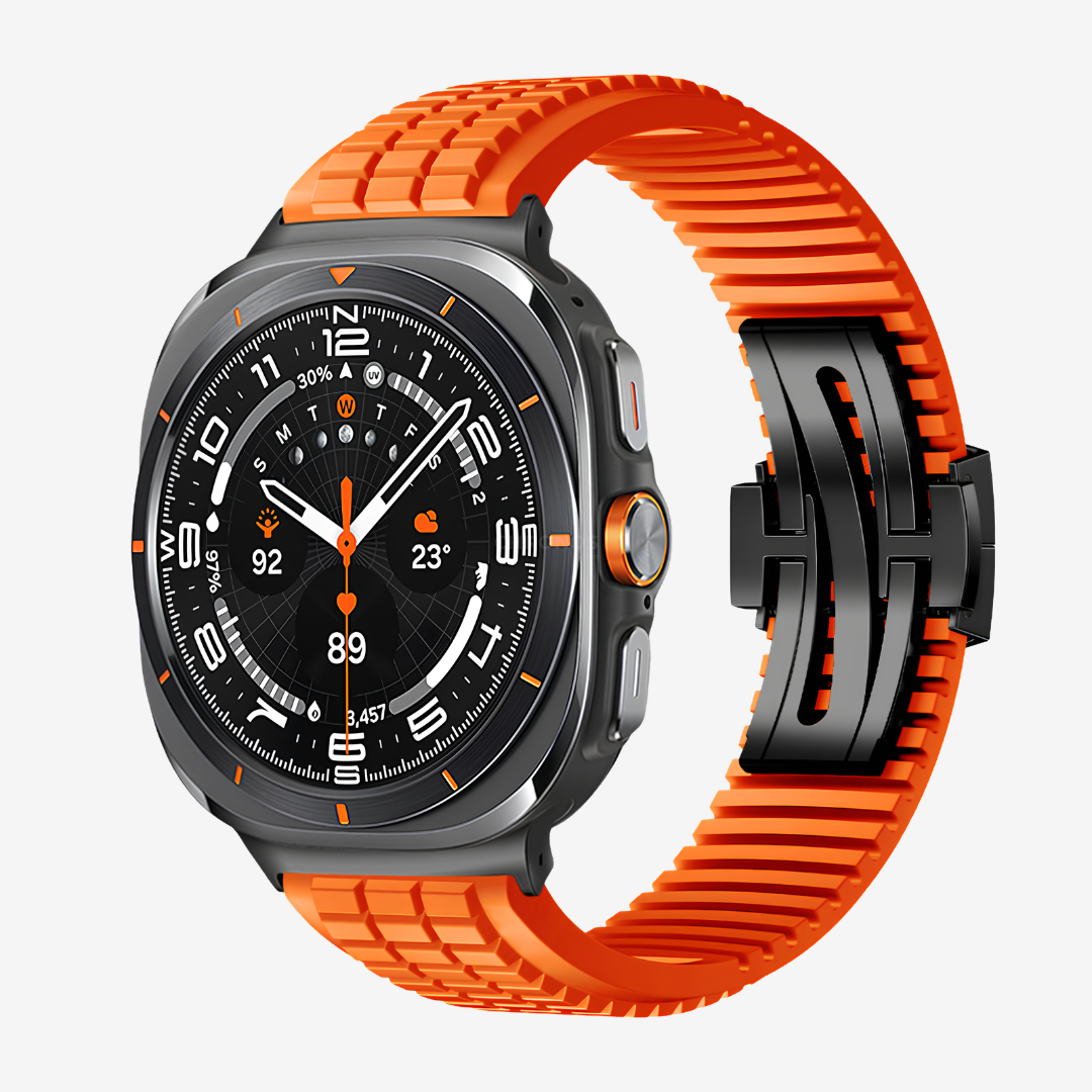 GR Modern Band Upgraded Version For Samsung Galaxy Watch - Orange-Black Buckle / Galaxy Watch Ultra 47mm - Watch Band