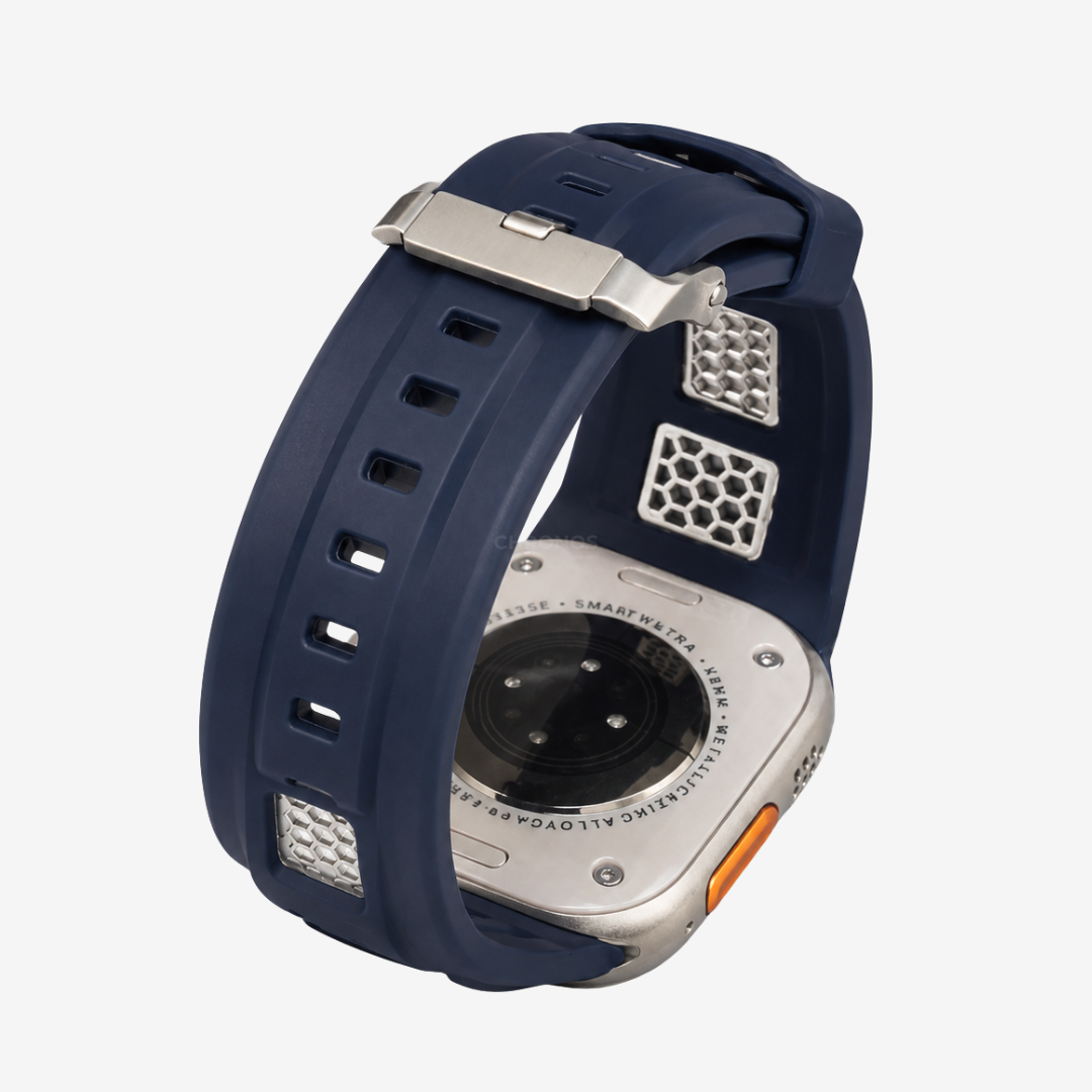 Grid Rugged Silicone Sport Band For Apple Watch - Watch Band