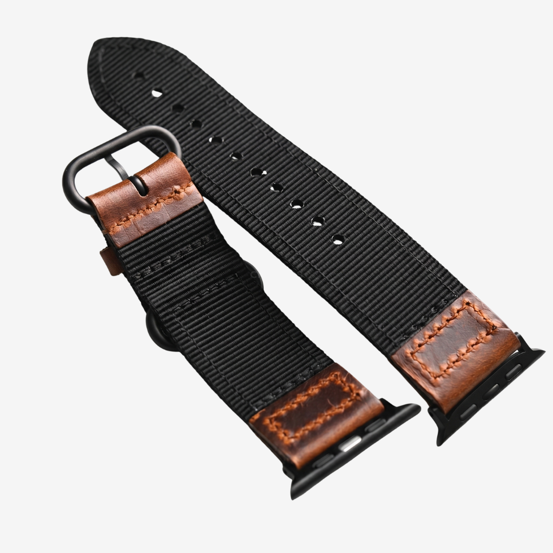 Handmade Nylon Leather Band For Apple Watch - Watch Band