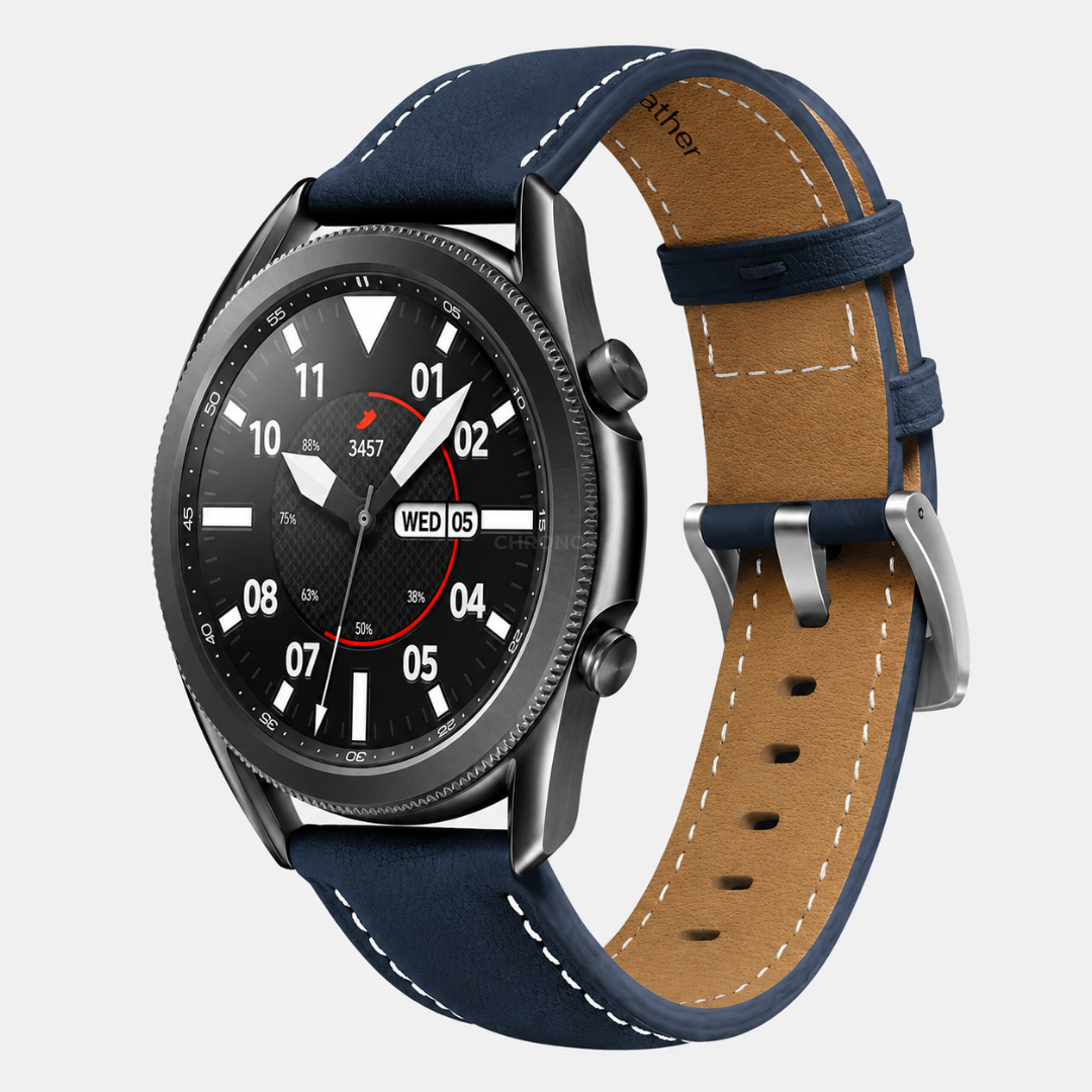 Huawei Watch Band - Quick-Release 22Mm (Cuir Véritable) - Dark Blue - Watch Band