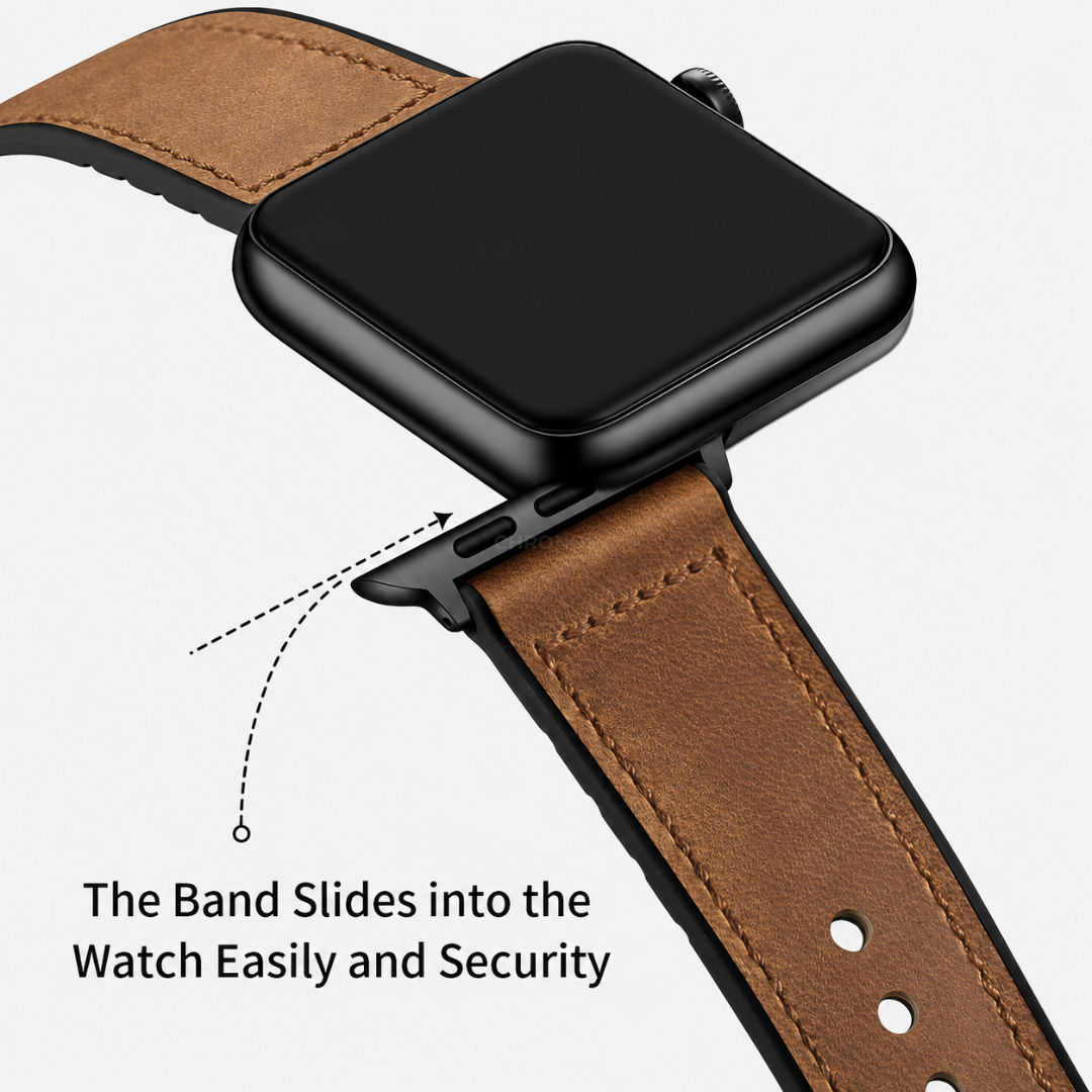Leather Silicone Apple Watch Band - Watch Band