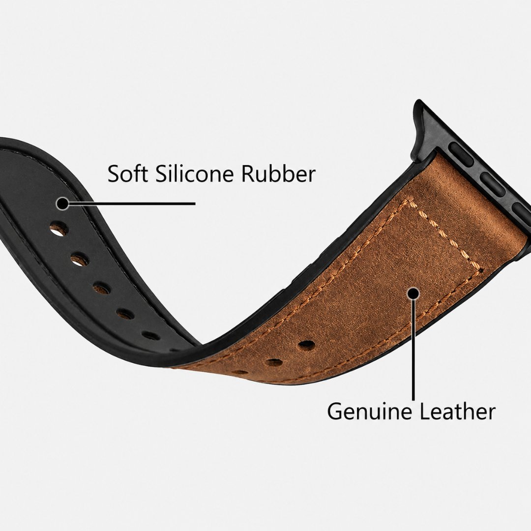 Leather Silicone Apple Watch Band - Watch Band