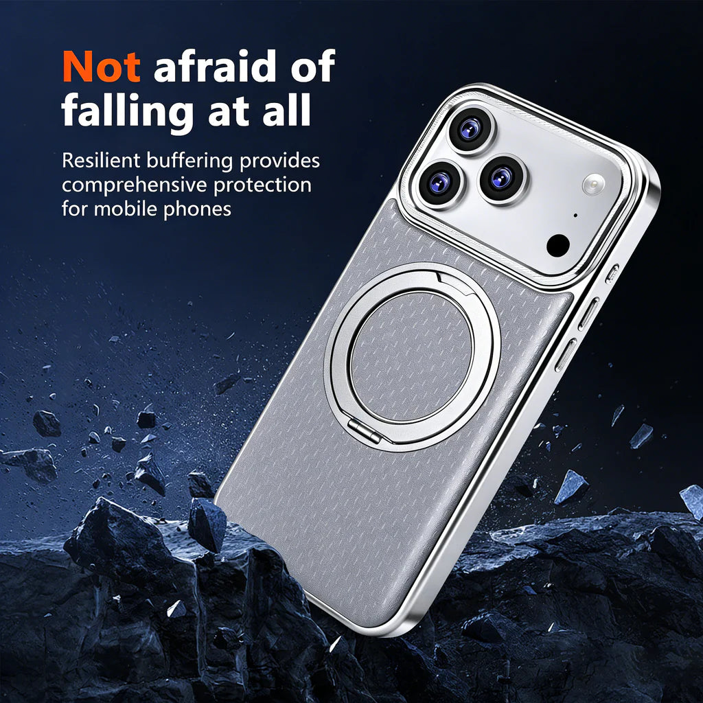 Luxury Leather MagCase with Rotating Bracket Holder - Watch Case