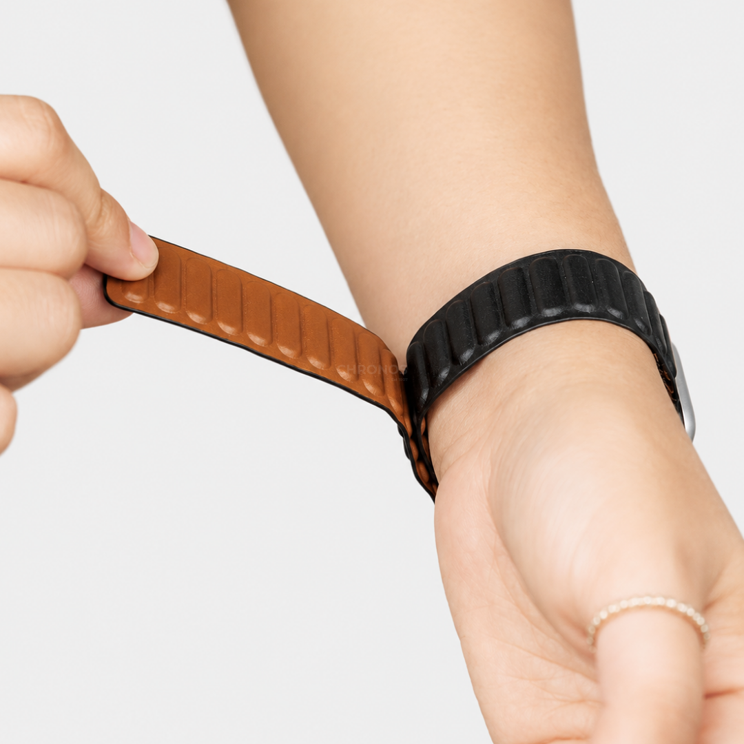 Magnetic Leather Link Band - Watch Band