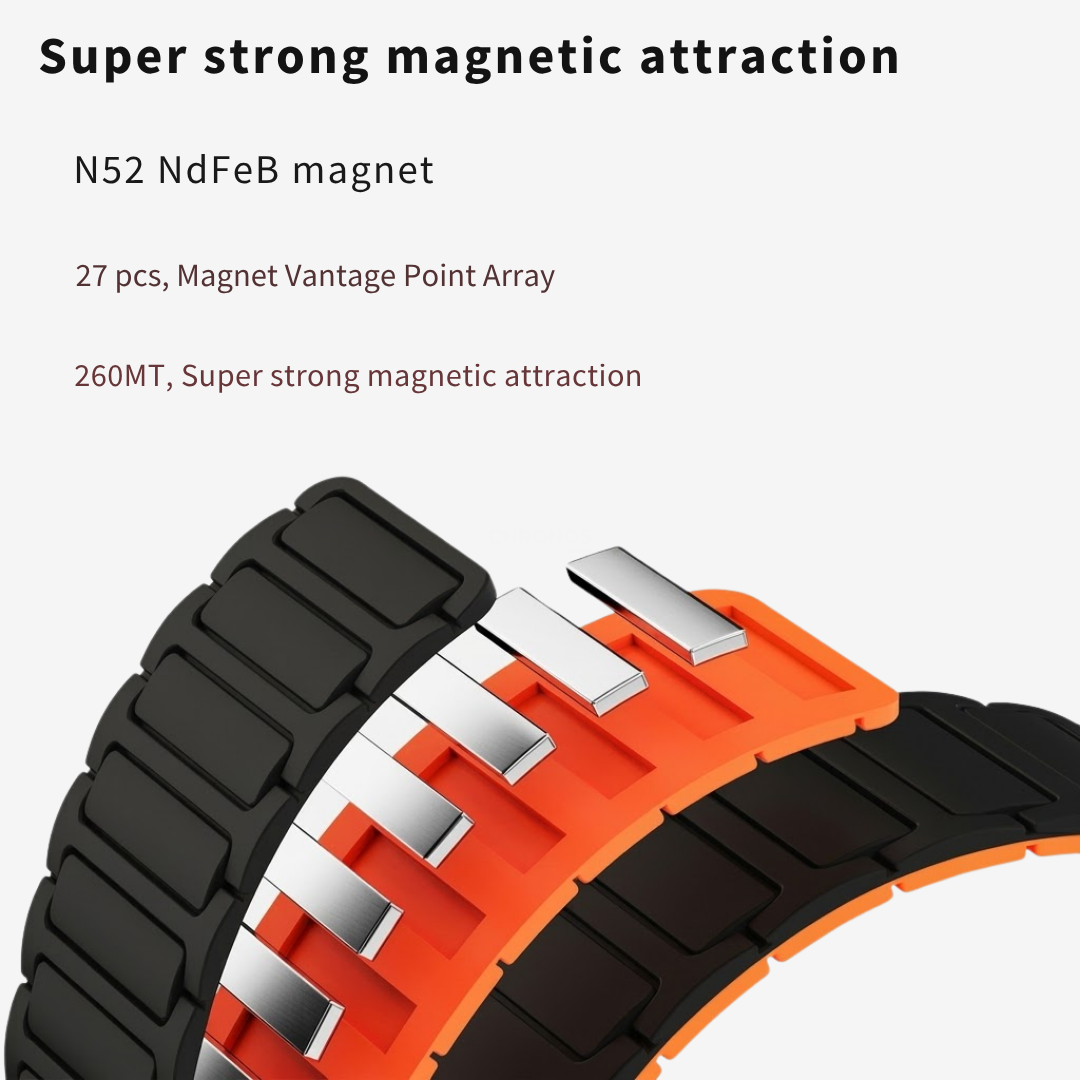 Magnetic Silicone Strap For Apple Watch - Watch Band