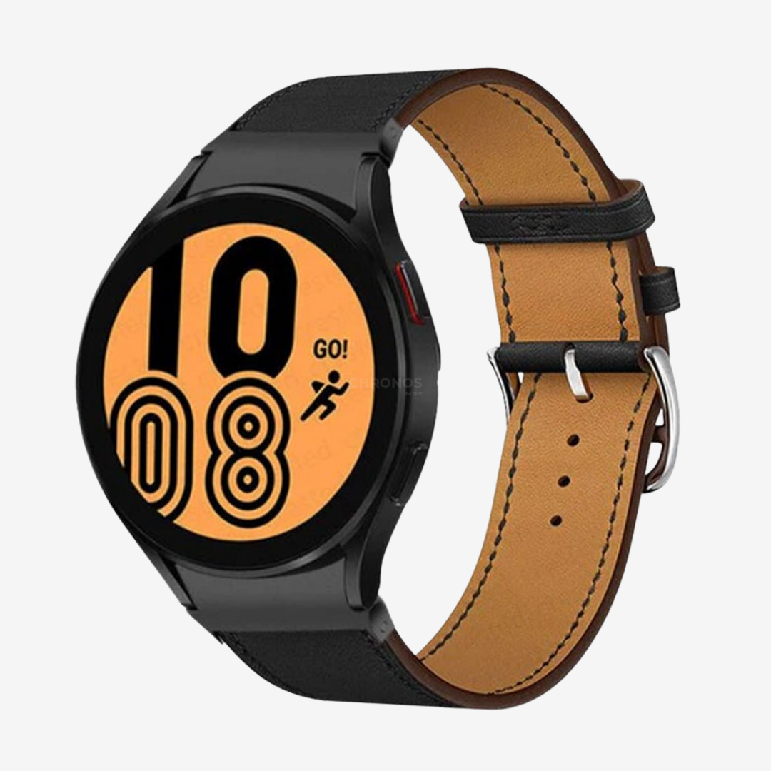 Samsung Watch Band - 20Mm (Cuir Véritable) - Black Black - Watch Band