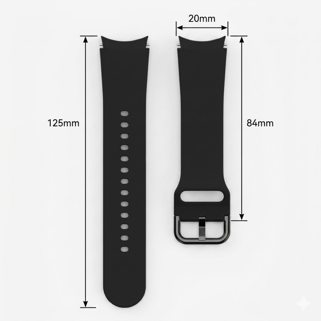Samsung Watch Band - 20Mm (Silicone Boucle Ardillon) - Watch Band