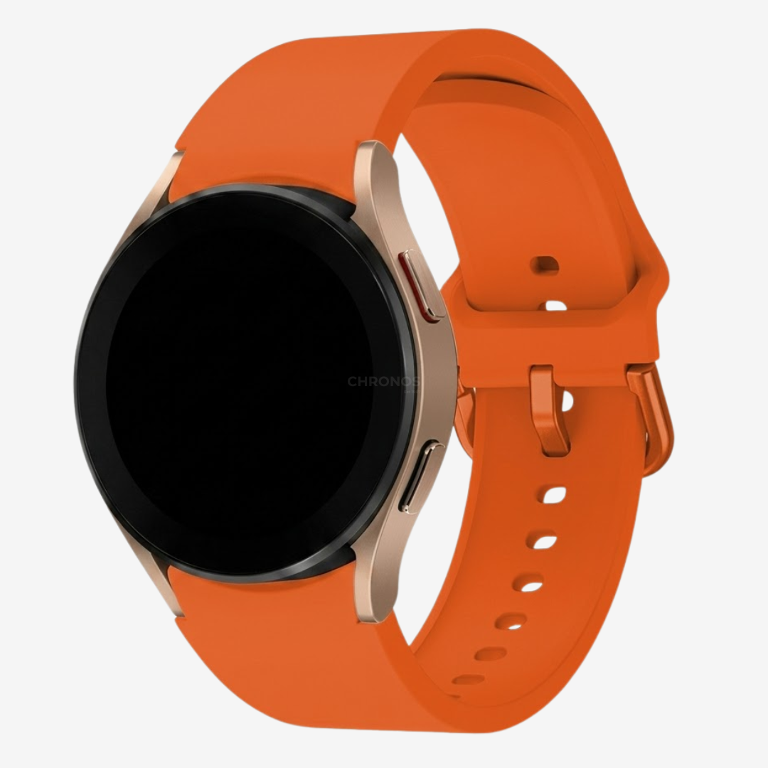 Samsung Watch Band - 20Mm (Silicone Boucle Ardillon) - Orange - Watch Band