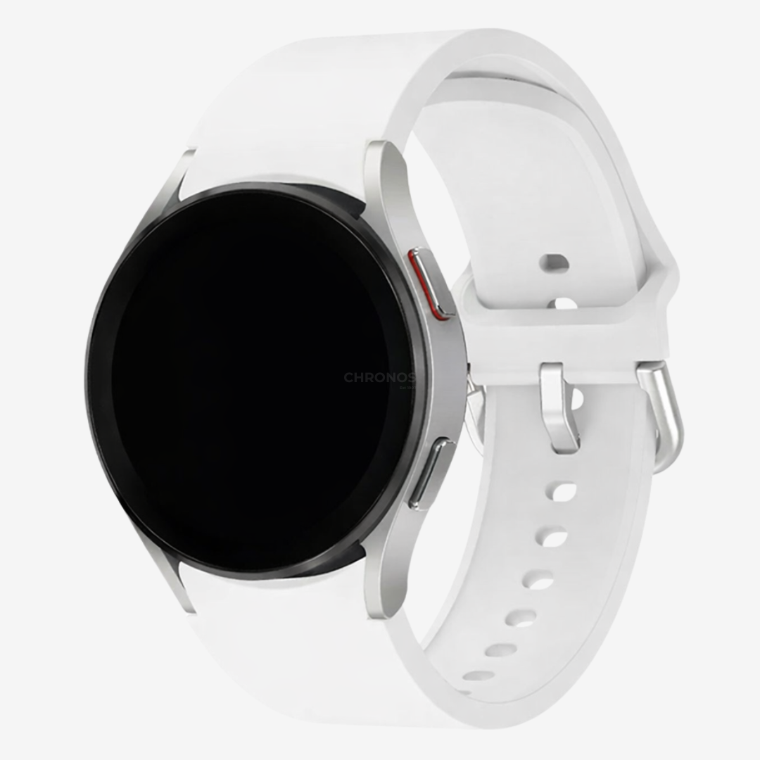 Samsung Watch Band - 20Mm (Silicone Boucle Ardillon) - White - Watch Band
