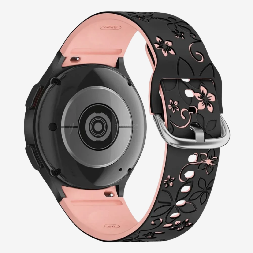 Samsung Watch Band - 20Mm (Silicone Féminin) - Black & Pink - Watch Band