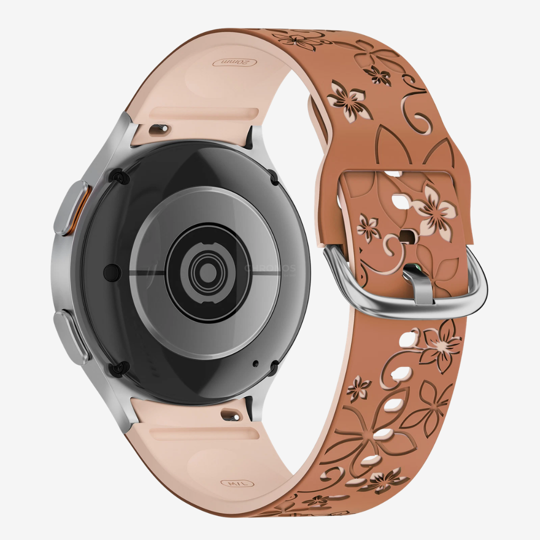 Samsung Watch Band - 20Mm (Silicone Féminin) - Brown & Beige - Watch Band