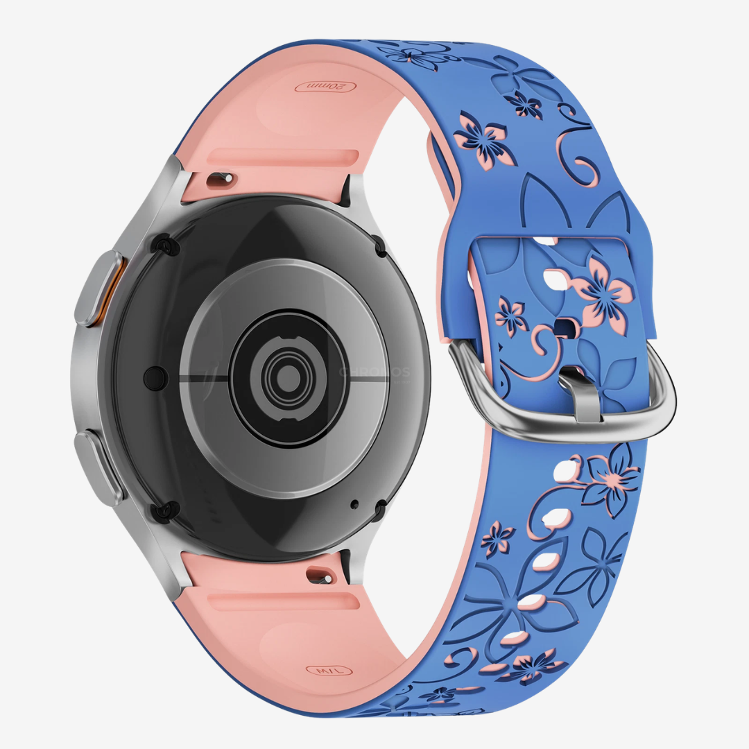Samsung Watch Band - 20Mm (Silicone Féminin) - Sky & Pink - Watch Band