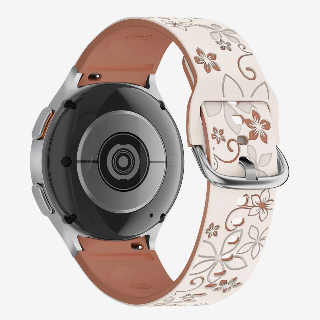 Samsung Watch Band - 20Mm (Silicone Féminin) - Beige & Brown - Watch Band