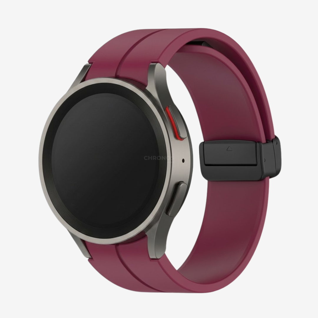 Samsung Watch Band - 20Mm (Silicone Boucle Magnétique) - Wine - Watch Band