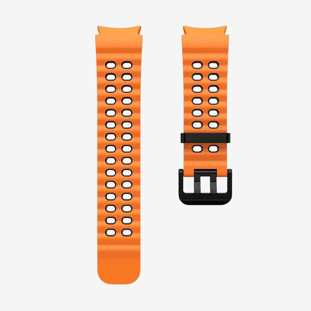 Samsung Watch Band - 20Mm (Sport Aquatique) - Orange Black - Watch Band